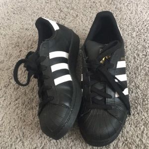 Black and white superstar Adidas